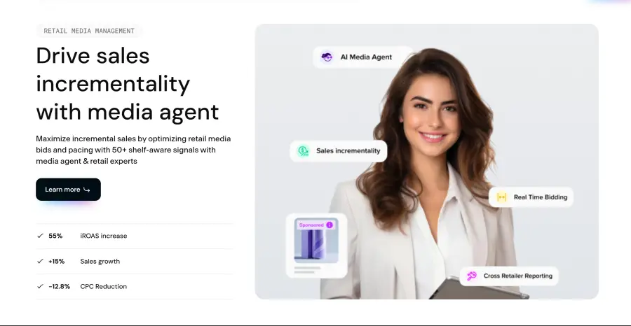 Screenshot of CommerceIQ website