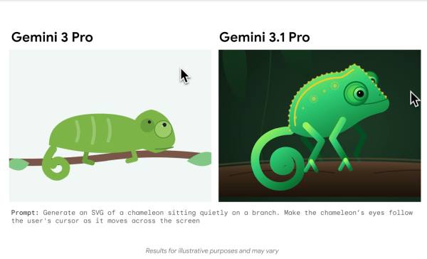 Screenshot of Gemini 3.1 Pro website